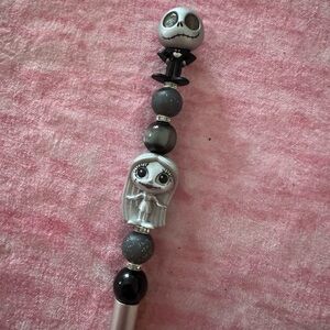Handcrafted Pen-Jack & Sally in Silver (with extender pen)
